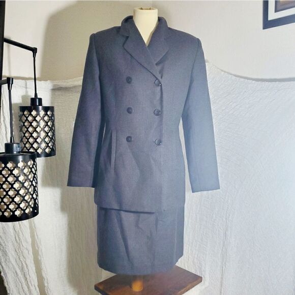 Amanda Smith VTG 100% Wool 2 Piece Suit Set Size 12 - Picture 2 of 12